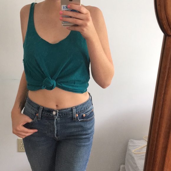Simple Teal tank top - Picture 1 of 3